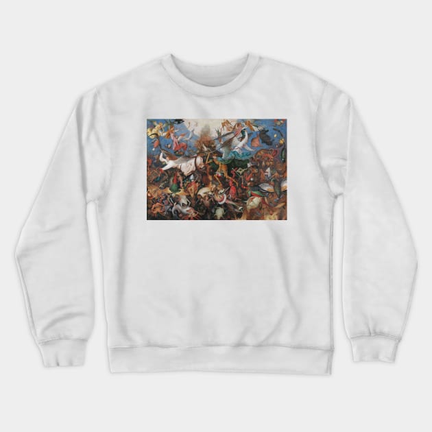 The Fall of the Rebel Angels by Pieter Bruegel the Elder Crewneck Sweatshirt by Classic Art Stall